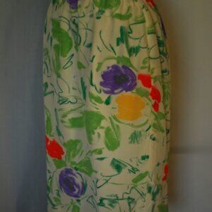 Louis Feraud Abstract Floral Silk Skirt - Germany